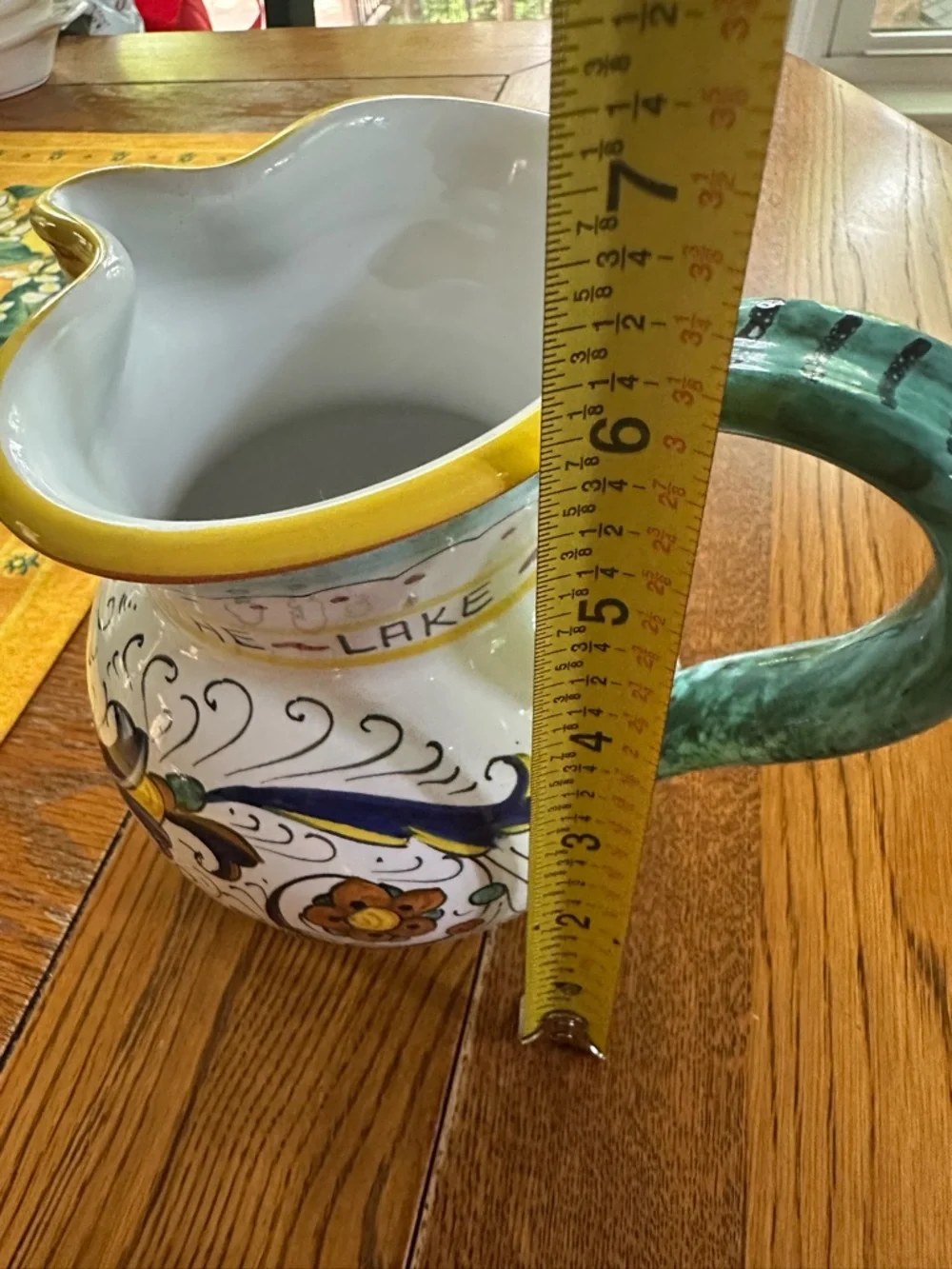 RICCO DERUTA DELUXE: TRADITIONAL DERUTA PITCHER From ENZO RESTAURANT